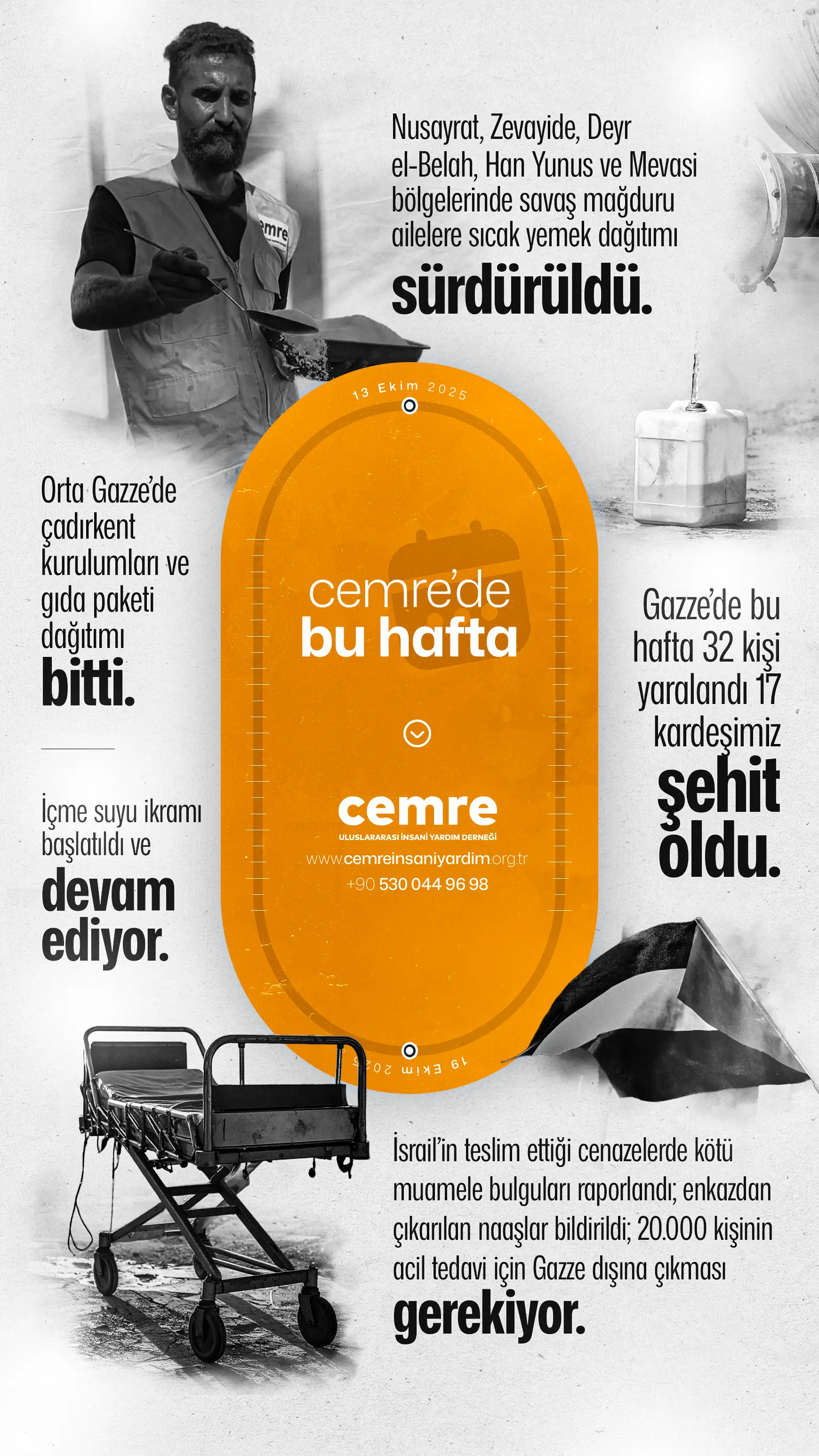 Cemre’de Ekim Üçüncü Hafta: İnsani Yardım Sürüyor