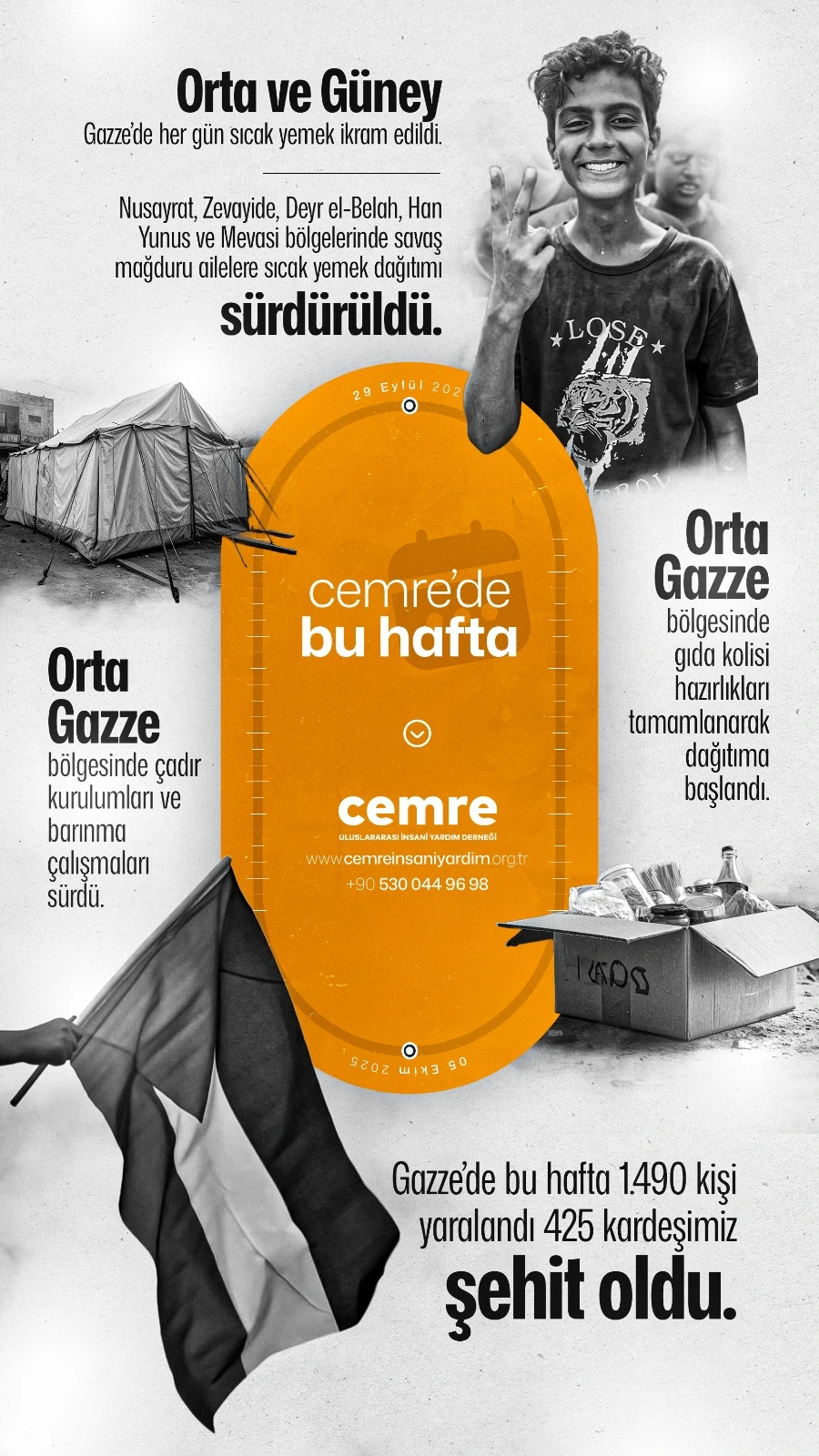 🌍 Cemre’de Kasım İlk Hafta: Gazze’de Umut Olmaya Devam Ediyoruz
